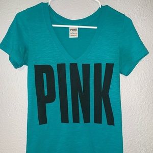 VS PINK blue v-neck top